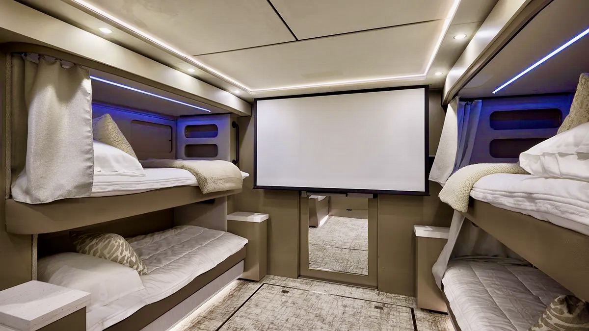 Zenith lounge and bunk area